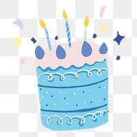 Cute birthday cake PNG sticker graphic