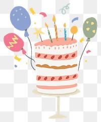 Birthday cake PNG sticker graphic