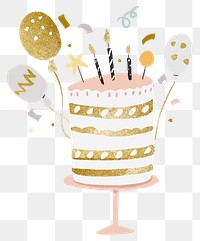 Birthday cake PNG sticker graphic