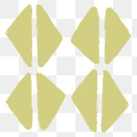 Triangle PNG clipart, yellow simple graphic