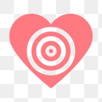 Heart PNG sticker, pink simple design icon