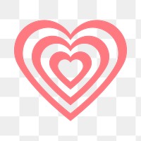 Pink heart png sticker icon