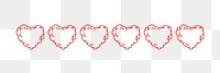 Heart PNG clipart, text divider design transparent background