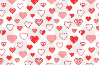 Heart pattern PNG transparent background, cute red design