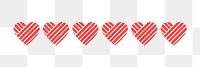 Heart PNG clipart, love text divider design