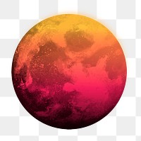 Mars png sticker, aesthetic pink planet, astronomy art