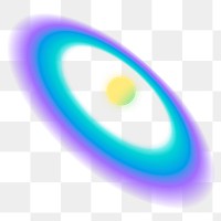 Holographic saturn png sticker, aesthetic planet, galaxy art