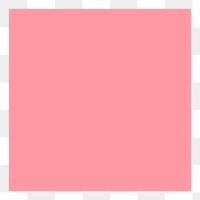 Square png sticker geometric shape, pink retro flat clipart