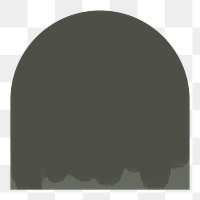 Arch png sticker geometric shape, black flat clipart