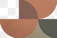 Bauhaus png transparent background, brown earth tone wallpaper