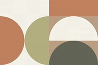 Bauhaus png transparent background, brown earth tone wallpaper