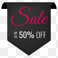 Sale png banner sticker, transparent shopping clipart