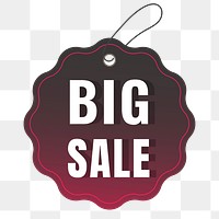 Big sale png badge sticker, shopping clipart transparent