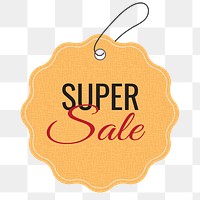 Super sale png badge sticker, shopping clipart transparent