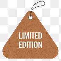 Limited edition png badge sticker, shopping clipart transparent