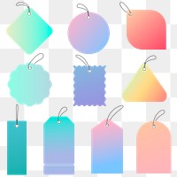 Shopping badge png sticker, pastel transparent printable clipart design space collection