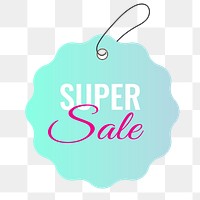 Super sale png badge sticker, shopping clipart transparent