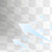 Business png background, blue arrow gradient border, direction symbol clipart