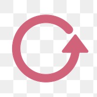 Circle arrow png icon, pink sticker, repeat transparent symbol