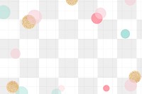 Cute grid png frame, colorful sparkly bokeh in pastel design