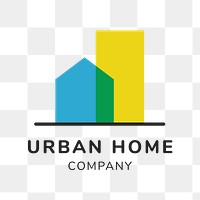 Real estate business logo png for branding design, urban home company text