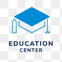 Business education logo png, branding design, education center text