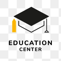 Business education logo png, branding design, education center text