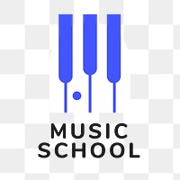 Music school logo png, business branding design
