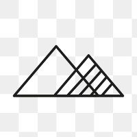 Triangle icons png, geometric shape, flat design illustration