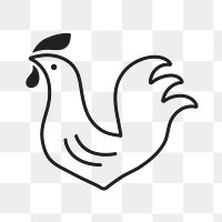 Chicken logo food icon png flat design illustration