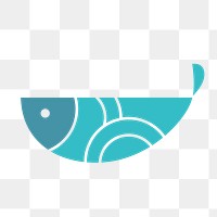 Fish logo seafood icon png flat design illustration