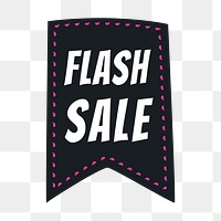 Flash sale png badge sticker, shopping doodle clipart