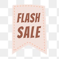 Flash sale png badge sticker, shopping doodle clipart