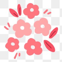 Pink flower png sticker collage element 