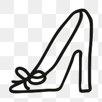 Doodle high heels png sticker collage element