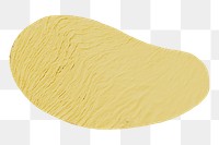 Yellow shape png sticker, abstract cement textured in earth tone