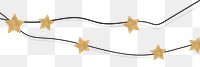 Star png clipart, 3D gold Christmas ornament