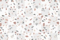 Pastel Terrazzo pattern png, transparent background, abstract design