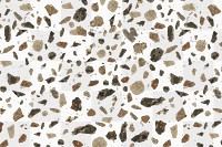 Brown Terrazzo pattern png, transparent background, abstract design