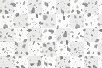 Terrazzo pattern png, aesthetic transparent background, abstract gray design