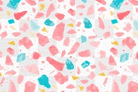 Pink Terrazzo pattern png, transparent background, abstract design