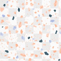 Terrazzo pattern png, aesthetic transparent background, abstract pastel design