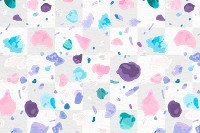 Pastel Terrazzo pattern png, transparent background, abstract design