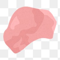 Stone shape png, pink sticker