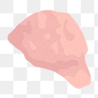 Stone shape png, pink sticker