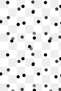 Black background png transparent, polka dot pattern in simple design