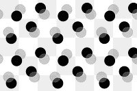 Abstract background png transparent, polka dot pattern in black