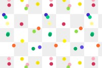 Cute png transparent background, polka dot pattern  