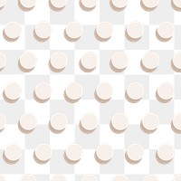 Cream background png transparent, polka dot pattern in beige