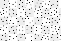 Polka dot pattern png, transparent background, minimal ink design